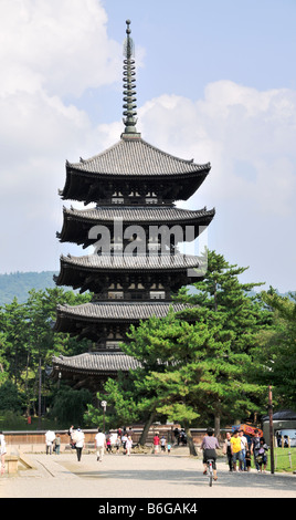 Kofuku-Ji Tempel fünf Etagen Pagode, Nara, Japan Stockfoto