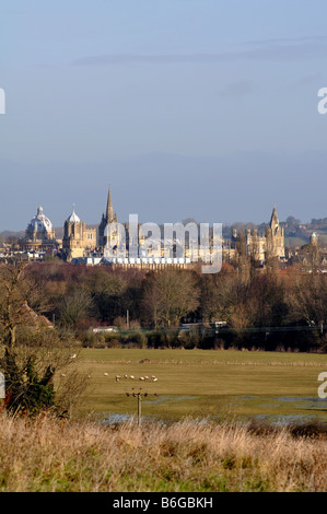 Oxford Spires gesehen von South Hinksey, Oxfordshire, England, UK Stockfoto