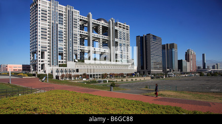 Japan Tokyo Odaiba Fuji TV Building skyline Stockfoto