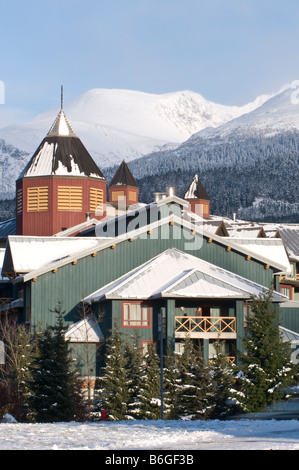 Whistler Village wird Gastgeber der Olympischen Spiele 2010 Stockfoto