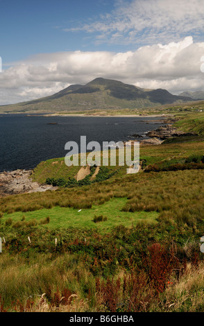 Connemara Mweelrea Berg in der Nähe von Lettergesh County Galway westlich von Irland irische Landschaft Szene Stockfoto