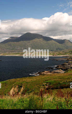 Connemara Mweelrea Berg in der Nähe von Lettergesh County Galway westlich von Irland irische Landschaft Szene Stockfoto