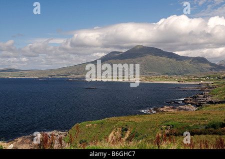 Connemara Mweelrea Berg in der Nähe von Lettergesh County Galway westlich von Irland irische Landschaft Szene Stockfoto