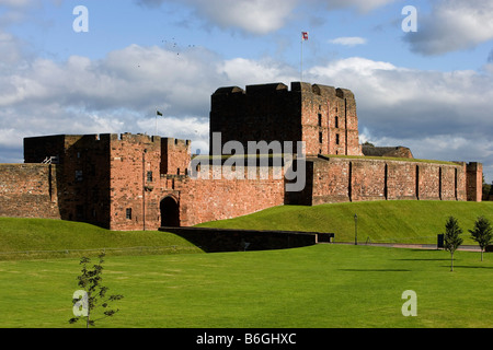 Carlisle Castle Fassade De Ireby s Turm 12. Jahrhundert Seenplatte Cumbria UK Stockfoto