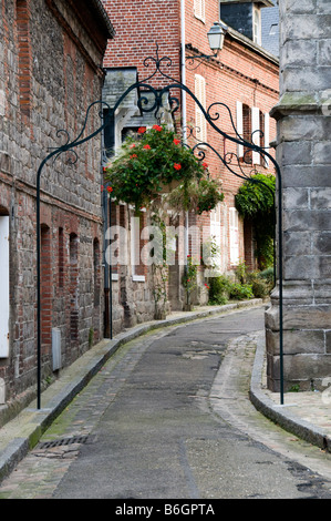 Straße von Veules Les Roses, Seine-Maritime, Frankreich Stockfoto