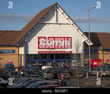 Currys Shop und Parkplatz, Copdock, Ipswich, Suffolk, England Stockfoto