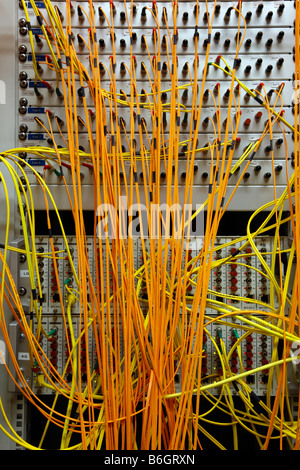 DEU-Deutschland-Kabel von einem Server Rechenzentrum eines Unternehmens Stockfoto
