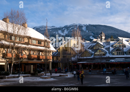 Whistler Village wird Gastgeber der Olympischen Spiele 2010 Stockfoto