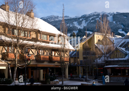 Whistler Village wird Gastgeber der Olympischen Spiele 2010 Stockfoto