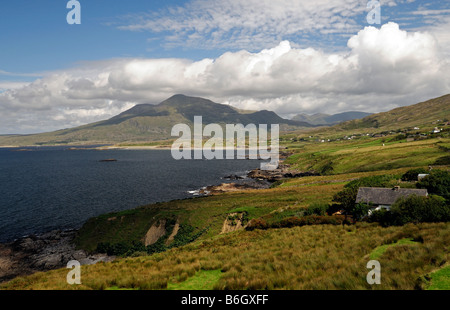 Connemara Mweelrea Berg in der Nähe von Lettergesh County Galway westlich von Irland irische Landschaft Szene Stockfoto