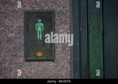 Herrentoilette Zeichen - USA Stockfoto