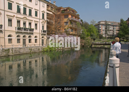 Treviso Riviera Santa Margherita Fluss Sile Veneto Italien April 2008 Stockfoto