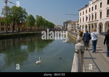 Treviso Riviera Santa Margherita Fluss Sile Veneto Italien April 2008 Stockfoto