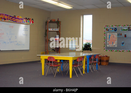 Sonntag Schulklasse in einer traditionellen amerikanischen Kirche Stockfoto