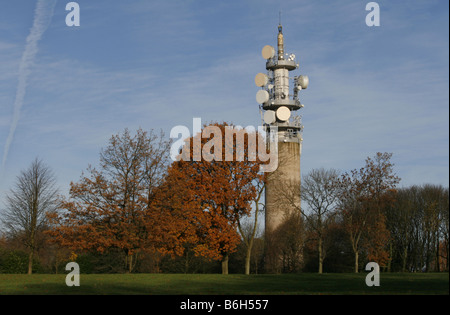 Kommunikation-Mast in Manchester, England. Stockfoto