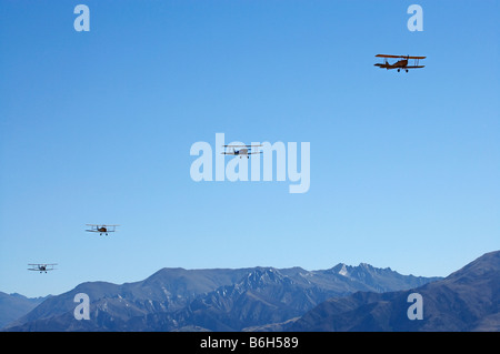 De Havilland DH 82A Tiger Moth Doppeldecker Stockfoto