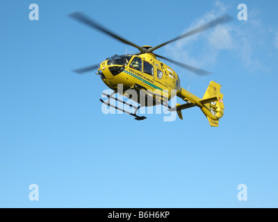 Somerset und Dorset Air Ambulance bei der Arbeit in Sherborne auf einen Anruf, auf einen Notfall Stockfoto