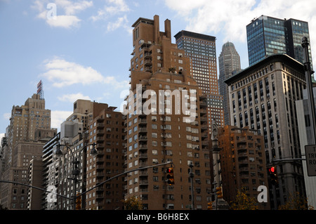 Manhattan New York Skyline von Geschäft Gebäude Wohnungen und Apartments. Amerikanische Eigenschaft. Stockfoto