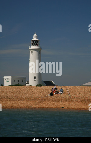 Hurst Point Leuchtturm am Eingang zum The Solent Hampshire England UK Stockfoto
