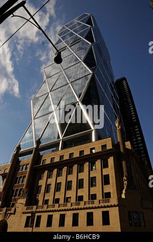 Manhattan New York Skyline von Geschäft Gebäude Wohnungen und Apartments. Amerikanische Eigenschaft der Hearst Tower Stockfoto