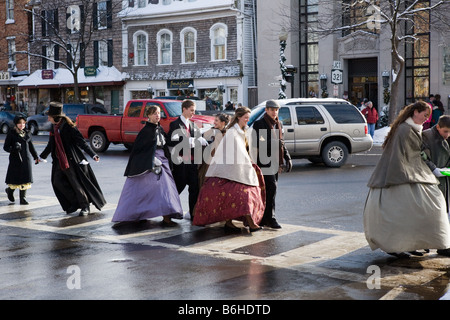 Jährlichen Dickens Christmas Skaneateles New York State Finger Lakes Region Stockfoto