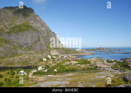 Ein Blick über Å auf den Lofoten in Norwegen Stockfoto