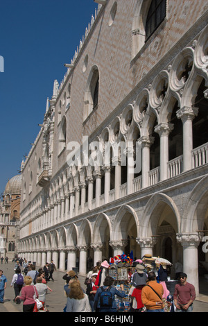 Dogenpalast Detail Piazza San Marco Venice Italien April 2008 Stockfoto