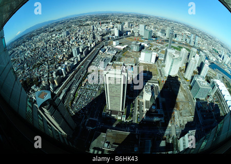 Yokohama Minato Mirai 21 Luftbild Stockfoto