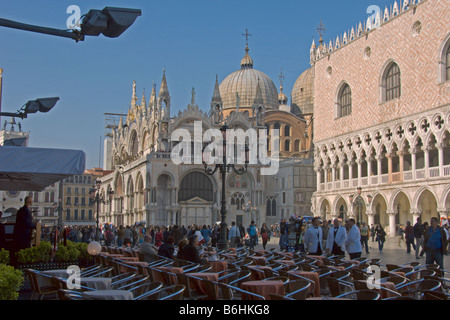 Dogenpalast Basilica di San Marco Venice Italien April 2008 Stockfoto