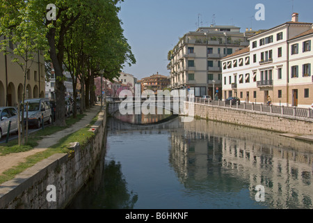 Treviso Cherry Blossom Riviera Santa Margherita Fluss Sile Veneto Italien April 2008 Stockfoto