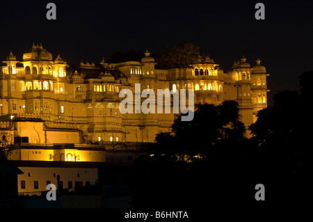 Stadtschloss. Udaipur. Rajasthan. Indien Stockfoto