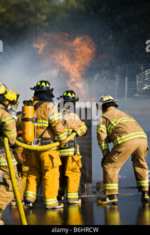 Feuerwehr Ausbildung in Crescent City, Kalifornien, USA Stockfoto