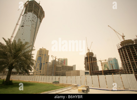 Bau von Hochhäusern in Doha, Katar. Stockfoto