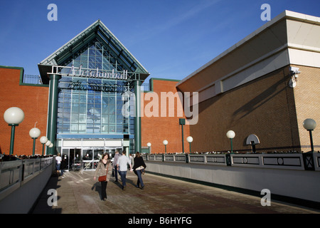 Ein Eingang zum Einkaufszentrum Meadowhall in Sheffield Stockfoto