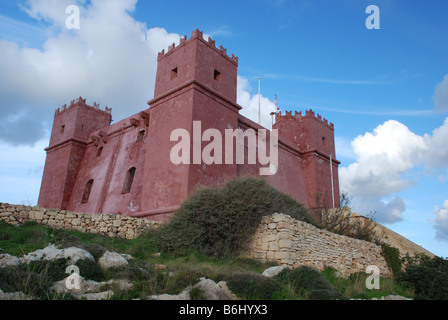 Roten Turm in Mellieha auf Malta Stockfoto