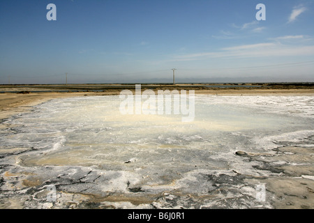 Salt Flats Landschaft in der Camargue, Frankreich. Stockfoto