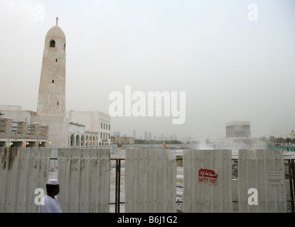 Blick auf eine Baustelle in Doha, Katar. Stockfoto