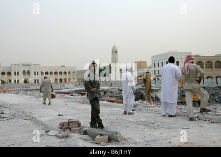 Abriss-Baustelle in Doha, Katar. Stockfoto