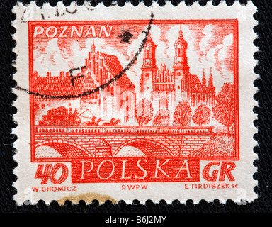 Poznan, Briefmarke, Polen Stockfoto