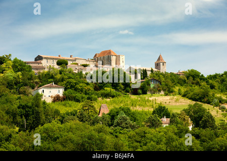 Die Hügel Stadt von Gramont in Tarn et Garonne, Frankreich, Europa Stockfoto