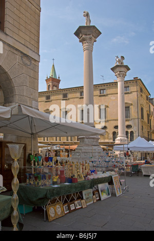 Vicenza Piazza dei Signori Antiquitätenmarkt Venetien Italien Stockfoto