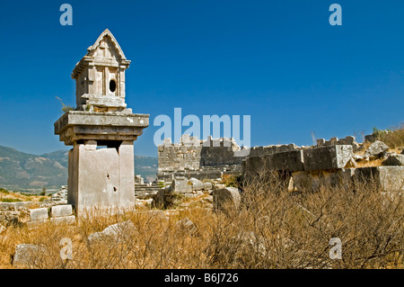 Ruinen von Xanthos, die größte Stadt in Lykien, Türkei Stockfoto