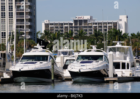 Waterfront Marina und Hyatt Hotel in Sarasota Florida USA Stockfoto