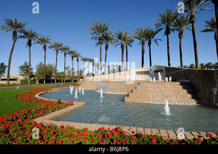 Eingang zum Indian Wells Golf Resort in der Nähe von Palm Springs Kalifornien Stockfoto