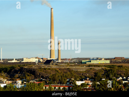 Dies ist die Welt-berühmten Superstack in Sudbury, Ontario, Kanada Stockfoto