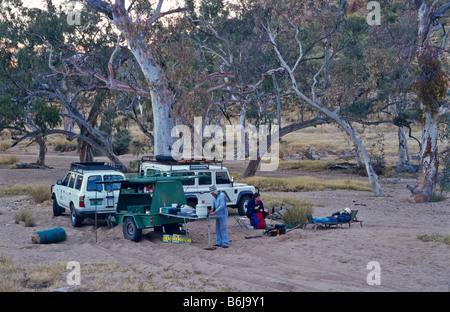 Camping, Zentral-Australien Stockfoto