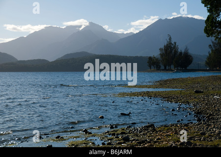 Die Murchison Mountains über Lake Te Anau, Südinsel, Neuseeland Stockfoto