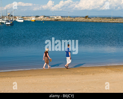 Strand neben dem Hafen Bunbury Western Australien WA Stockfoto