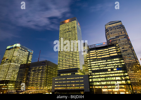 Banken- und Finanzsektor Hochbau in Canary Wharf in London UK Stockfoto