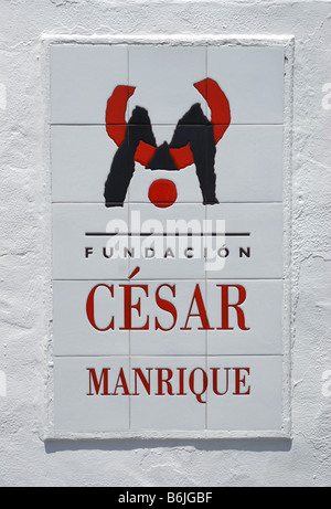 Die Fundacion Cesar Manrique in der Nähe von Tahiche auf Lanzarote Stockfoto